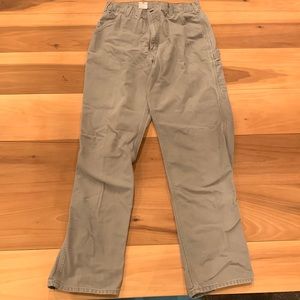 Mens Carhartt khaki denim pants 33x34
